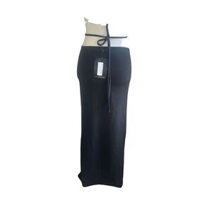 NWT Pretty Little Thing long maxi skirt Textured chain details Black Size 4